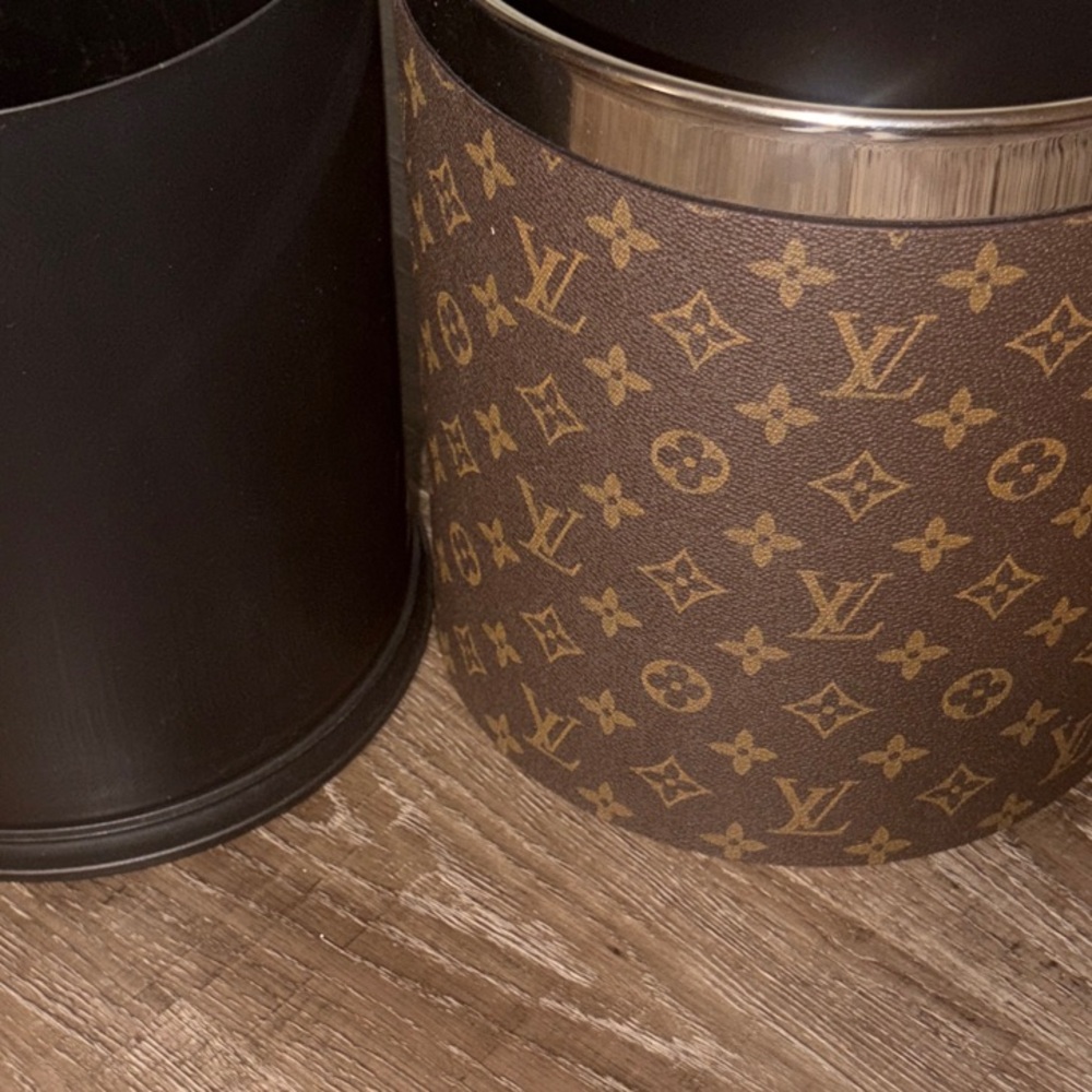LV Monogram Waste Bin Trash Can - Home Decor - Picture 3 of 4